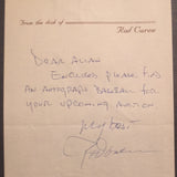 Rod Carew autographed handwritten letter on his stationery