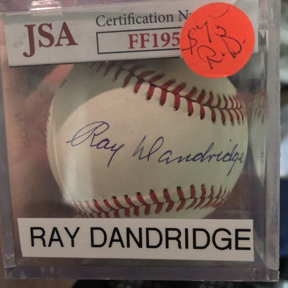 Ray Dandridge autographed MLB Baseball Toned JSA