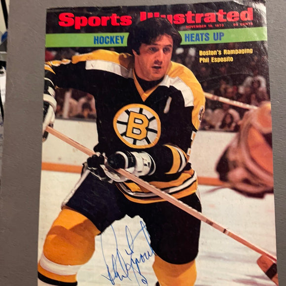 Phil Esposito  8x10 autographed color photos 2 different, SI cover
