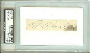 Ed Walsh autographed cut PSA encapsulated