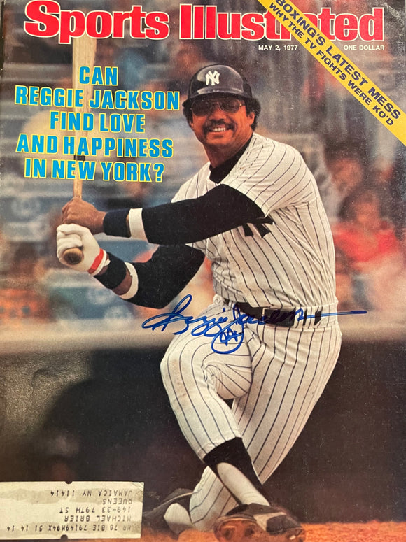 Reggie Jackson  autographed Sports Illustrated 5/2/77 complete