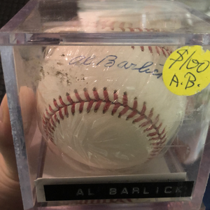 Al Barlick autographed MLBall JSA - LW Sports