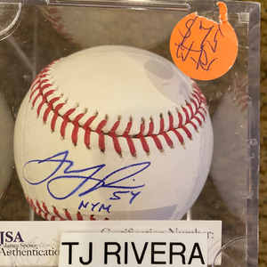 TJ Rivera autographed MLB Baseball