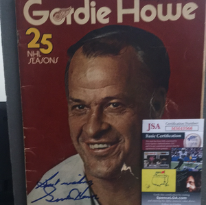 Gordie Howe autographed 25 NHLSeasons JSA certified