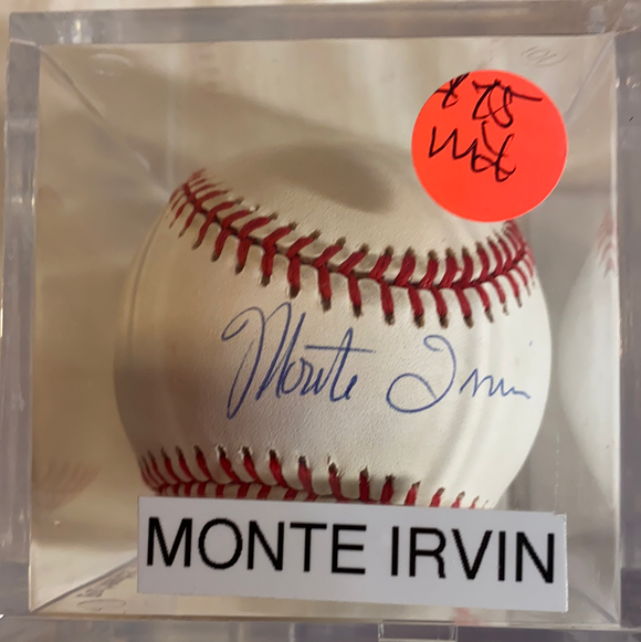 Monte Irvin autographed MLB baseball