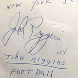 John Riggins autographed album page vintage autograph of this Hall of Famer