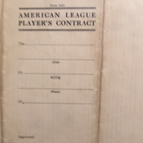William J Wood players contract sign by Wood and the President Connie Mack