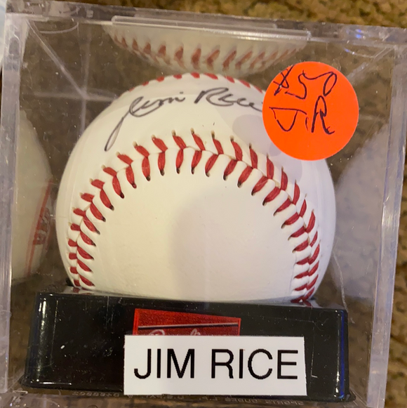 Jim Rice autographed MLB baseball