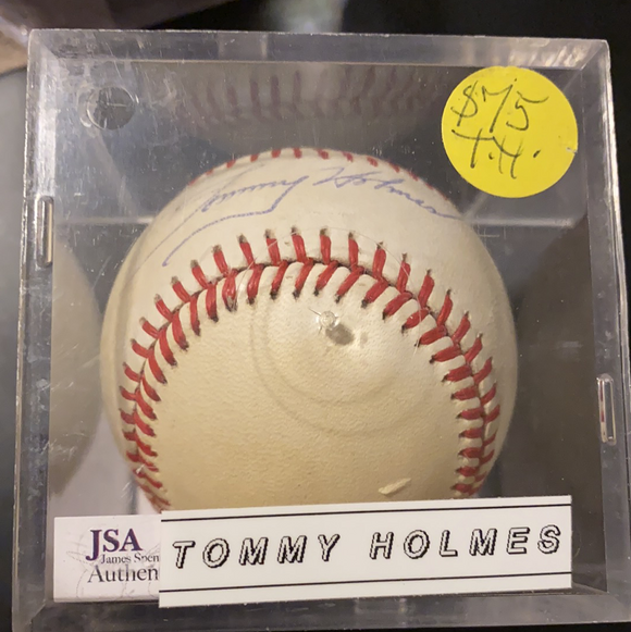 Tommy Holmes autographed MLBall - LW Sports