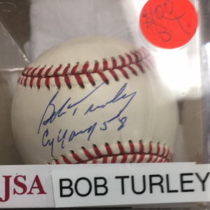 Bob Turley Cy Young 58 autographed MLB baseball JSA certified