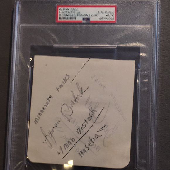 Lyman Bostock autographed and the PSA/DNA encapsulated