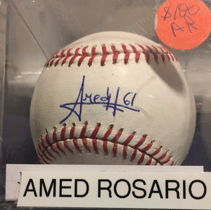 Amed Rosario autographed MLB baseball JSA Rookie autograph