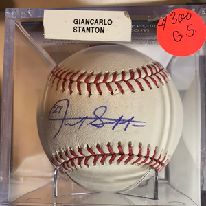 Giancarlo Stanton autographed MLB baseball. JSA Certified