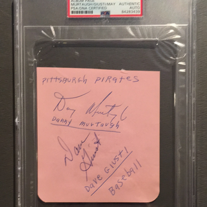 Danny Murtaugh/Dave Giusti autographed album page PSA/DNA encapsulated
