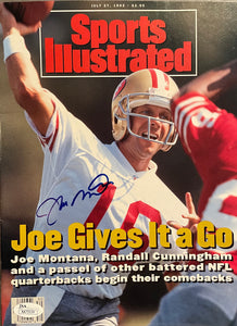 Joe Montana autographed Sports Illustrated  complete7/27/92 autographed no label JSA