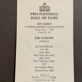 Joe Namath autographed Goal Line Art postcard #4503/5000 obtained in person