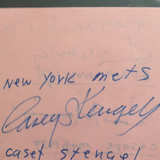 Casey Stengel autographed album page PSA/DNA encapsulated