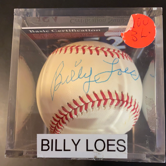 Billy Loes autographed MLB baseball JSA