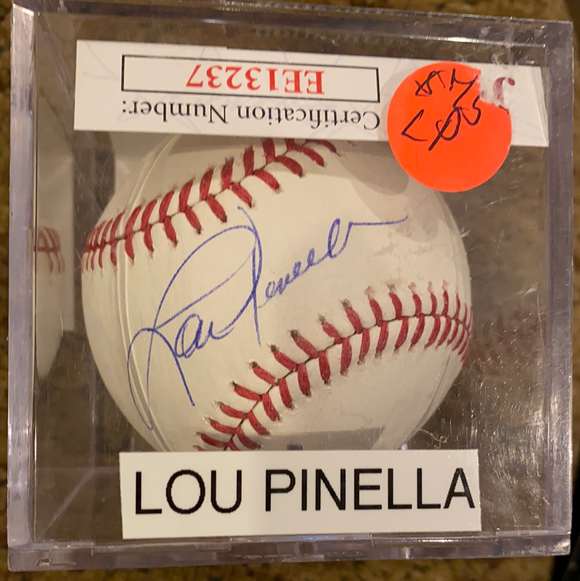Lou Piniella autographed MLB Baseball -JSA certified