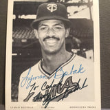 Lyman Bostock autographed 4x5 Twins Issued postcard personalized