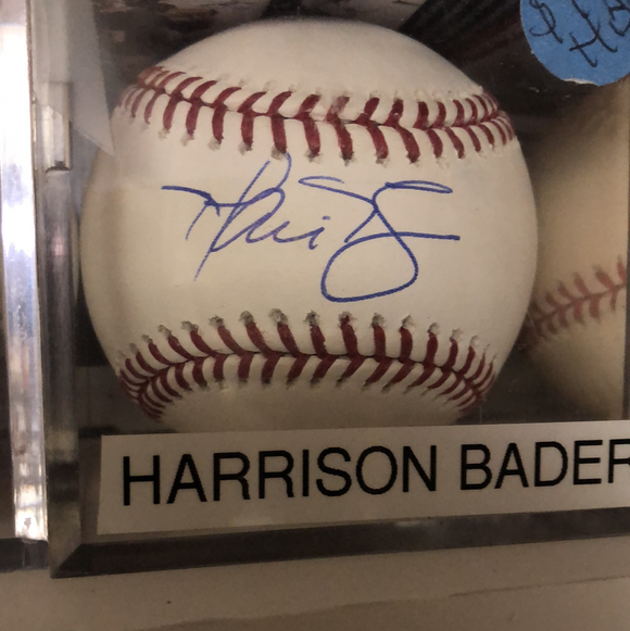Harrison Bader autographed MLB Baseball JSA