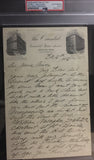 John L. Sullivan 2 page handwritten letter on beautiful  hotel stationery interesting content.  PSA/DNA encapsulated - LW Sports