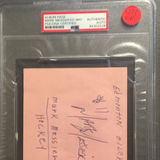 Mark Messier autographed album page rookie autograph PSA/DNA encapsulated