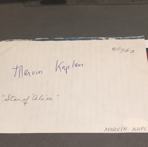 Marvin Kaplan autographed 5x7 paper JSA certified