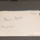 Marvin Kaplan autographed 5x7 paper JSA certified