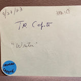 Truman Capote autograph with Kevin Kline on reverse