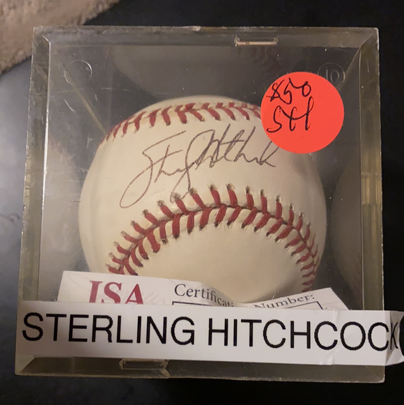 Sterling Hitchcock autographed MLBall - LW Sports