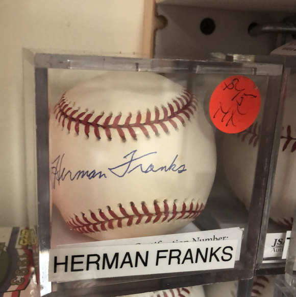 Herman Franks autographed MLBall JSA - LW Sports