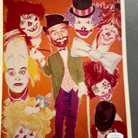 Red Skelton autographed 8x10 color photo JSA certified