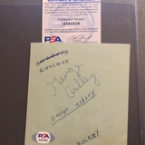 John George Ashley autographed album page Hockey HOF linesman PSA/DNA authenticated