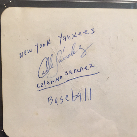 Celerino Sanchez autographed album page PSA/DNA slabbed