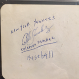 Celerino Sanchez autographed album page PSA/DNA slabbed