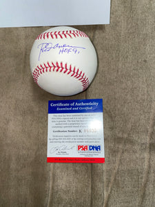Rod Carew autographed HOF 91 MLBall PSA certified