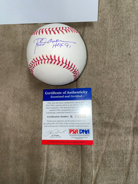 Rod Carew autographed HOF 91 MLBall PSA certified