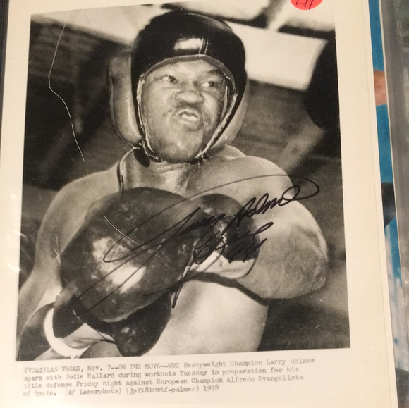 Larry Holmes Autographed 8x10