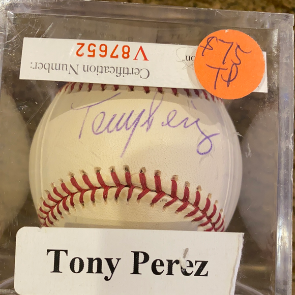 Tony Perez autographed MLB baseball - JSA certified