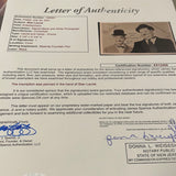 Stan Laurel autographed 3x5 postcard photo initials only JSA certified