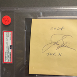 Jack Nicklaus autographed album page PSA/DNA encapsulated
