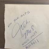 Willie Mays autographed album page PSA/DNA encapsulated