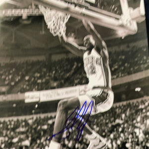 Stacey Augmon autographed 8x10 B&W photo