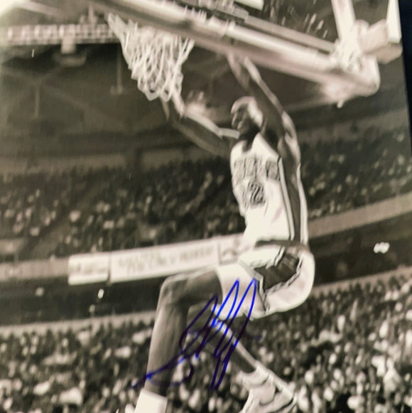 Stacey Augmon autographed 8x10 B&W photo