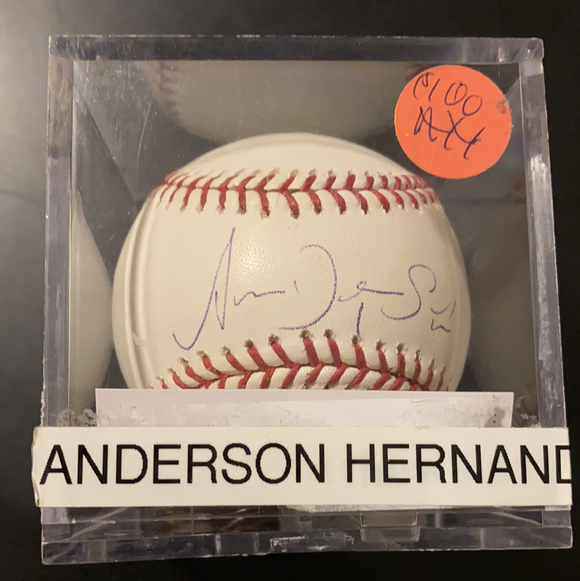 Anderson Hernandez autographed MLBall tough Met ball - LW Sports