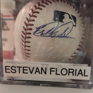 Estevan Florial autographed MLB Baseball JSA