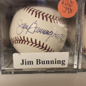 Jim Bunning autographed MLB Baseball HOF 96