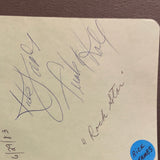 Rick James autographed album page with Mike Reno on reverse JSA certified