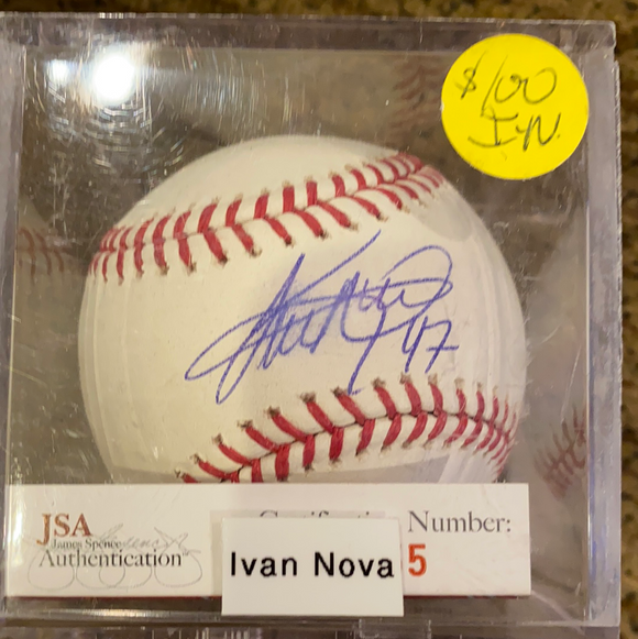 Ivan Nova #47 autographed MLB baseball- JSA certified